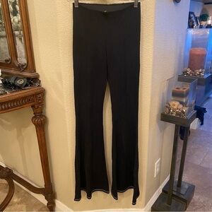 ZARA Women Black Flared Bell Bottom Stretchy Pants Size Small